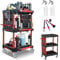 Heavy Duty Tool Trolley on Wheels, 3-Tier Rolling Tool Cart for Auto Wash & Auto Repair, Mobile Service Cart, 200kg Capacity - for Car Detailing, Workshop, Garage, Warehouse, DIY Storage