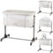 Momi REVO Cuna Multifuncional Ajustable en 6 Posiciones de Altura de 72 a 82 cm, con Ruedas, colchón Incluido, Correas de fijación, mosquitera y Barra de Juguetes