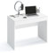 KOMTO Schreibtisch Weiß mit 1 Schublade - 100 x 53 x 76 cm Bürotisch Computertisch Klein Arbeitstisch Büro PC-Tisch Kinderschreibtisch mit Stauraum
