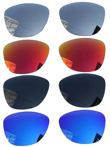 Acefrog 4 pares de lentes polarizados de repuesto para gafas de sol Oakley Frogskins OO9013, ajuste perfecto, inastillable, antiarañazos, paquete económico