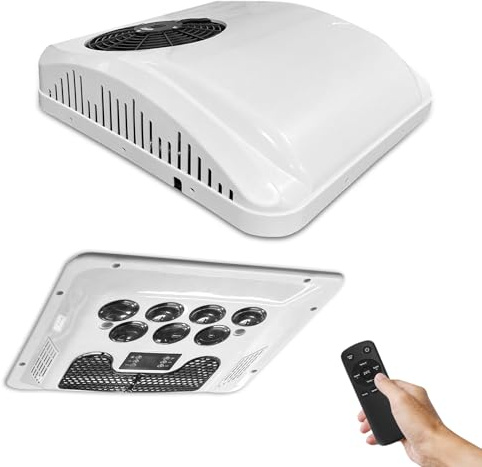 12V 10000 BTU RV Rooftop Air Conditioner, Heating & Cooling,12 Volt DC AC Unit with Inverter Compressor for RVs, Motorhomes, Campers, Campervans, Trucks, Travel Trailers