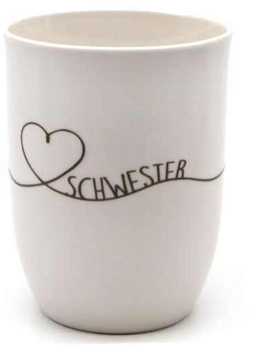 Mea-Living Taza con asa y corazón de la hermana de 500 ml, taza con frase, idea de regalo para hermanas
