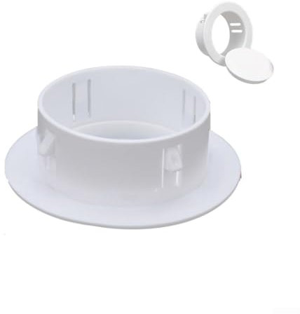 Emiif Klimaanlagen-Wandlochabdeckungen mit abnehmbaren Deckeln, Kunststoff-Rohrmanschetten, Schutzschlitze, Dekorkappe, Kunststoff (80 mm)