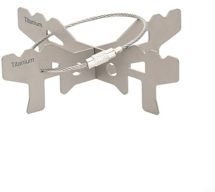 Zoegneer Ta6216 Soporte de estufa de alcohol de titanio para exteriores, soporte de titanio para cocinar al aire libre, soporte cruzado (sin estufa) (tipo 2)