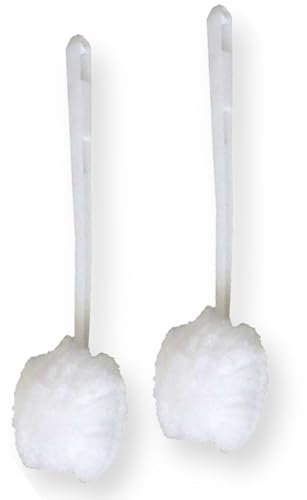 Ring King Toilet Ring Remover Amazon-Marke: Schüssel-Mopp für Tiefenreinigung, 2 Stück, langer Kunststoffgriff, 33 cm, weiche Bürste für tote Ecken, Seidenkrubber für Schüssel, Waschbecken, Badewanne