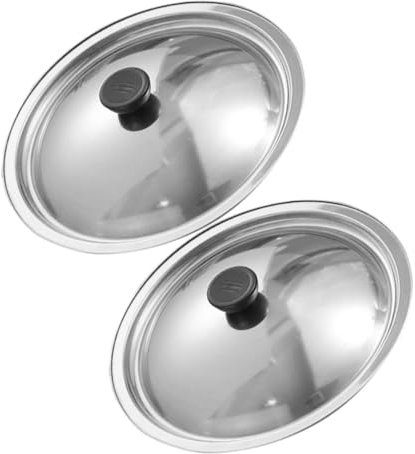 Generic Lids for Pans 2Pcs Pot Covers Frying Pan Lids Universal Replacement Skillet Lid