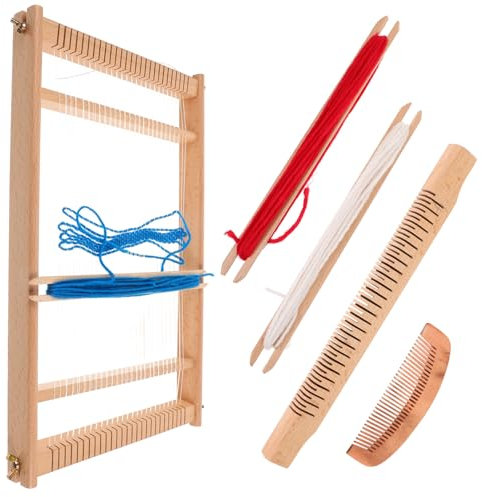SEWOART Holzwebstuhl kinderwebrahmem Mini Loom Machine Mädchenspielzeug Kinderspielzeug Webstuhl aus Holz Webstuhl für Erwachsene Puzzle Nähmaschine Strickmaschine Rahmen hölzern