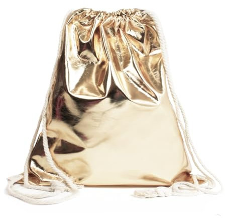 Glamexx24 Turnbeutel Rucksack Gymbag Gym Bag (Champagner, Onesize)