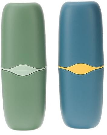 PLAFOPE 2 Stück Waschbecher Zahnbecher Waschaufbewahrungsbecher Zahnbürstenbehälter Zahnpasta Outdoor Halter Zahnpastaetui Zahnpasta Reiseetui Reisezahnputzbecher Zahnbürste Outdoor