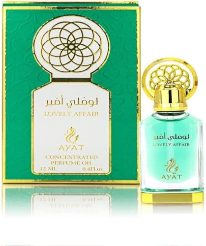 AYAT PERFUMES – Huile de Parfum 12 ml Extrait de Parfum Oriental Arabian Odeur Longue Durée Musc Halal Oud Naturel Ambre Sans Alcool Pour Femme - Fabriqué à Dubaï (Lovely Affair)