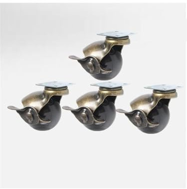 4Pcs Retro Erde Rad Mit Bremse 1,5 Zoll Möbel Rad Universal Caster Sofa Sphärische Geliefert