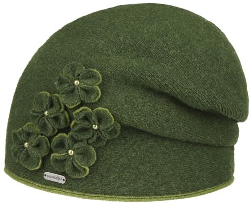 McBURN Mindella Beanie Wollmütze Wintermütze Damenmütze Damen - Made in The EU Herbst-Winter Winter - One Size grün