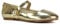 Women's Flat Dolly Shoes Ladies Closed Toe Mary Jane Slip On Gold Metallic Ballet Smart Work Girl School Shoes Pumps Size 7