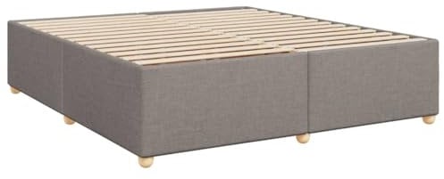 vidaXL Cadre de lit sans Matelas Taupe 200x200 cm Tissu