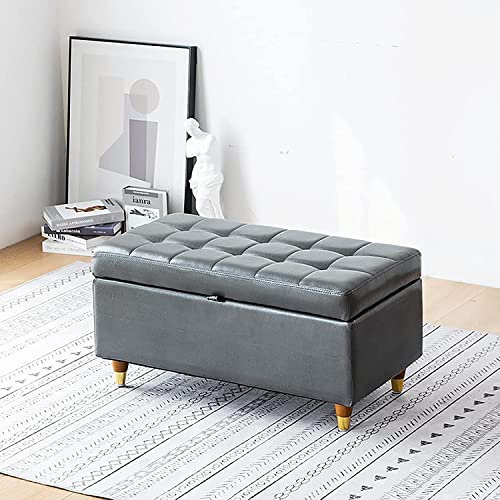 CVERTHAF Moderne Sitzbank für Salon, Schlafzimmer, Ruhe- und Schlafcouch in hochwertigem PU-Leder, rechteckige Sitzbank für Schuhe, Mehrzweckbank