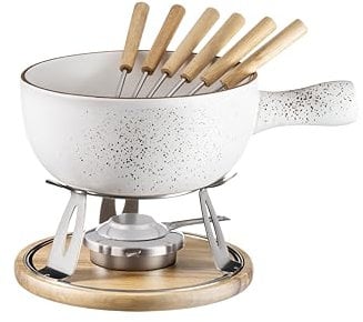 MÄSER 935480 Serie Pintar, 6 Personen, Käsefondue Set im Vintage-Stil, Keramik