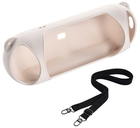 HUAYUWA Custodia in silicone compatibile con Beats Pill 2024, custodia protettiva da viaggio portatile per altoparlante Bluetooth wireless Pill 2024 (solo custodia) (beige)