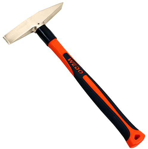 WEDO Non-Sparking Welding Chipping Hammer 150g(5oz), Aluminium Bronze | Fiberglass Handle, Length 280mm(11), Slag Removal Tool, Die-Forged, BAM & FM Certificate