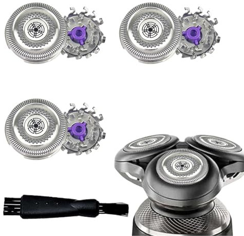Cosmeria SH98 Rasierer Ersatzköpfe kompatibel für Philips Series 9000, für S9000 prestige SP9860 SP9863 SP9880 SP9862 SP9861 SP9820 Shaver Ersatzklingen mit Reinigungsbürste