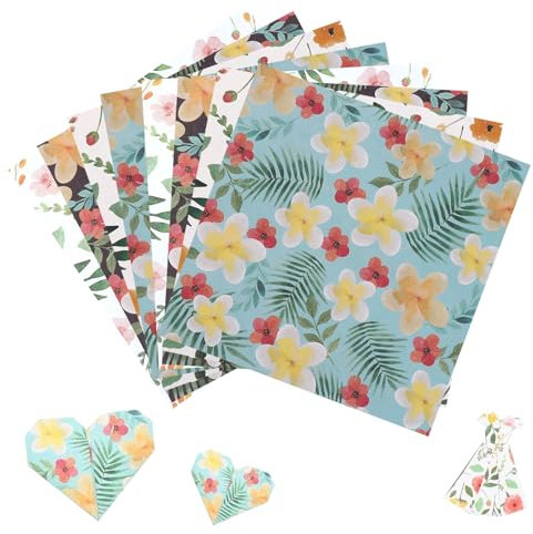 Origami Papier Bastelpapier Bunt Buntes Papiere 15x15 Buntpapier Zum Basteln Origamipapier Muster für Faltpapier Bunte Papiere Origami-Papier Bastel Paper Tonpapier Origami Paper für Craft Basteln
