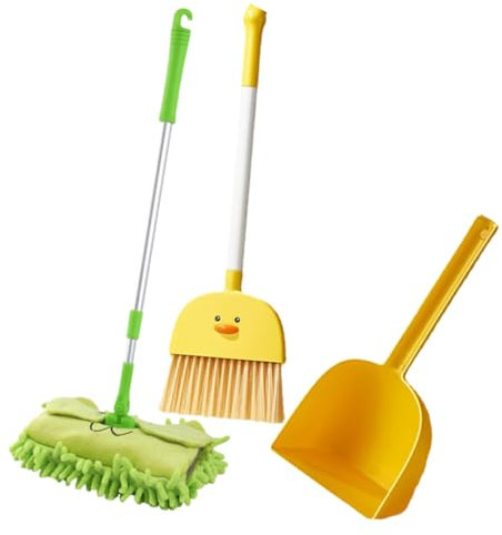 OUNONA 1 Juego Juguetes De Trapeadores De Polvo De La Escoba Barriendo Mop Limpieza Hogar Alfombra Jugar Pequeño Equipo Fregasuelos Agarre De Escaneo Fregar Páginas