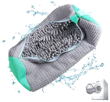 Sacchetti per Scarpe Lavanderia, Sacchetto Scarpe Lavatrice, Pulizia a 360°, Della Lanugine Riutilizzabile Proteggi Scarpe per Lavatrice (grigio)