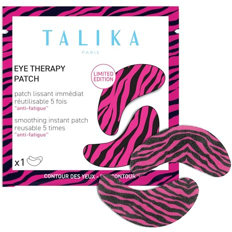 Talika Eye Therapy Patch - Instant Wrinkle Smoothing - Reduces Puffiness - Mask For Puffy Eyes - Reusable 5 times - Limited Edition (Zebra)