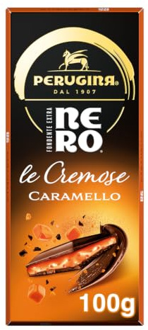 PERUGINA NERO Caramello Tavoletta Cioccolato Fondente Ripiena 100g