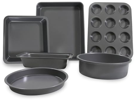 Carter & Clay Silver Non-Stick 6 Piece Baking Set