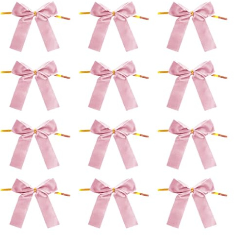 MagiDeal 12 Pezzi Fiocchi di Velluto per Albero di Natale Ornamenti di Velluto Piccolo mestiere Porta Festival Ghirlanda Fiocco casa Fiocchi Albero di Natale, Rosa