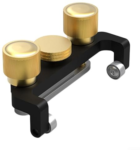 Gdfnmogo Scalpello per affilare con localizzatore per affilare, strumento guida regolabile in lega di alluminio per bordi uniformi su scalpelli da legno, ferri da stiro e piatti (nero)