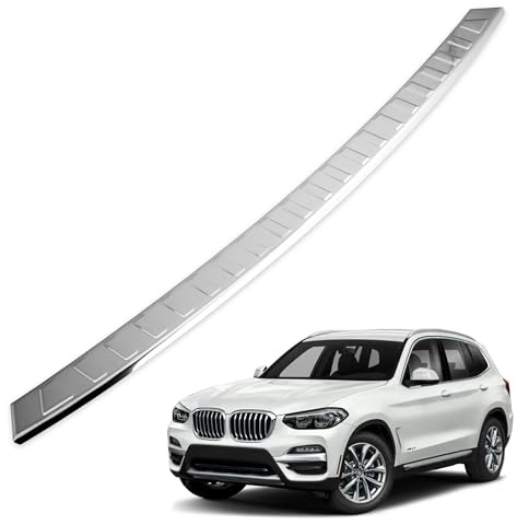 Chromemaster | Ladekantenschutz Stoßstangenschutz Kompatibel mit BMW X3 2017-2021; Edelstahl, Poliert, Chrom; Lackschutzleiste Sichert den Heckstoßfänger vor Beschädigung