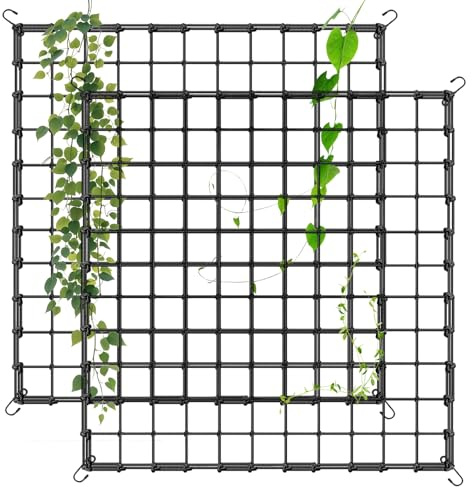 2 Stück Pflanzenstütznetz, Wachsen Zelt Netz 150 * 150CM, Grow Netzs mit 4 Haken, Ranknetz für Pflanzen, Pflanzennetz, Elastische Spalier Netzs für Pflanzen, Gemüse,Obst