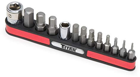 Titan 16111 SAE Sechskant-Bit-Set, 13-teilig