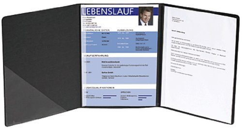 Exacompta Bewerbungsmappen Leinenstruktur/49401B schwarz 400 g/qm