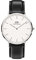 Daniel Wellington Classic Sheffield, Schwarz/Silber Uhr, 40mm, Leder, für Herren