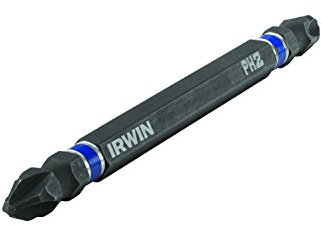 IRWIN Tools IWAF34DEPH2 Impact Performance Series Double-Ended Screwdriver Number-2 Phillips Power Bit, 4-Inch