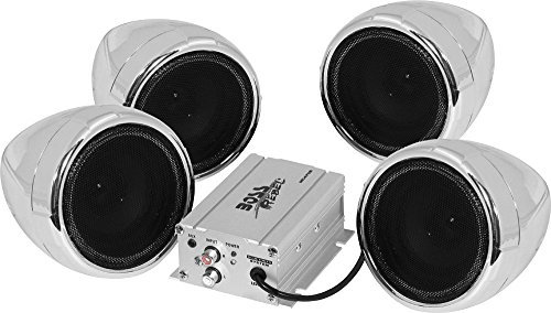 BOSS AUDIO MC470B Haut-parleur et ampli amplifié pour moto/tout terrain 1000 W