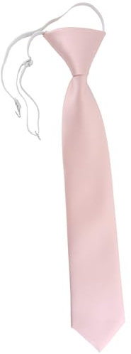 TigerTie Security Sicherheits Krawatte in rosa Uni einfarbig - vorgebunden mit Gummizug in weiss