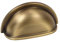 Cosmas 10 Pack 4310BAB Brushed Antique Brass Cabinet Hardware Bin Cup Drawer Handle Pull - 3 Inch (76mm) Hole Centers