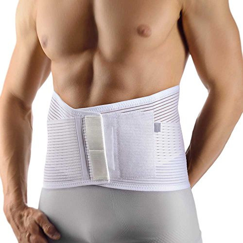 Bort VarioBasic Rückenbandage Pelotte Lendenwirbel Stütze Rücken Bandage, weiss, M