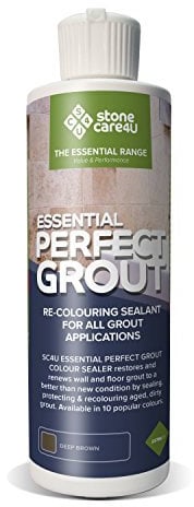 StoneCare4U Essential Perfect Grout, Deep Brown, 237ml. Restore & Renew Old Kitchen, Bath, Wall & Floor Grout. Superior Alternative to Grout Pen or Paint. Long-Term Sealing Protection - Stonecare4u