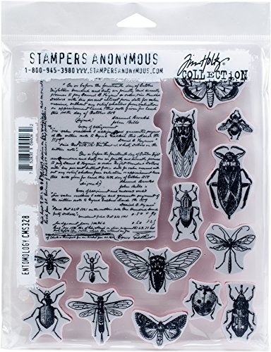 Tim Holtz - Stampers Anon Cling RBBR Stempel-Set, Entomologie, mehrfarbig, Einheitsgröße