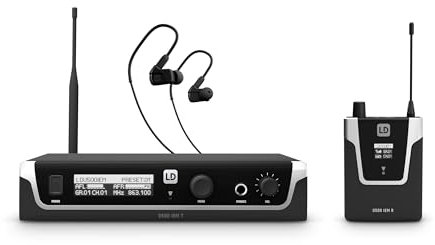 LD Systems U508 IEM HP - In-Ear Monitoring System with Earphones - 863-865 MHz + 823-832 MHz