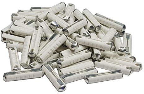 No Logo LSB-ADAPTERS, 25 Stück 8A Torpedo Sicherungen Keramik Weiß Continental Auto Fuse Torpedo Einschuss Classic Car Fuse for elektrische Geräte Zubehör