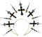 GRACEART Damen Maskerade Krone Sunburst Halo Crown Stirnband Damen Haarreif Party Kostüm Accessoires (A)