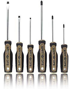 Spec Ops SPEC-S Tools, Schraubendreher-Set, Kreuzschlitz, Schlitz, Magnetspitze, 6er-Ser