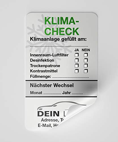 KFZ-Klima-Aufkleber Grau 1000 Stück Firmenlogo