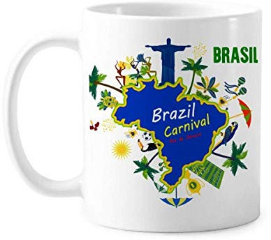 Mount Corcovado Brasilien Landkarten Brasilien Karneval Tasse Keramik Kaffee Porzellan Tasse Geschirr