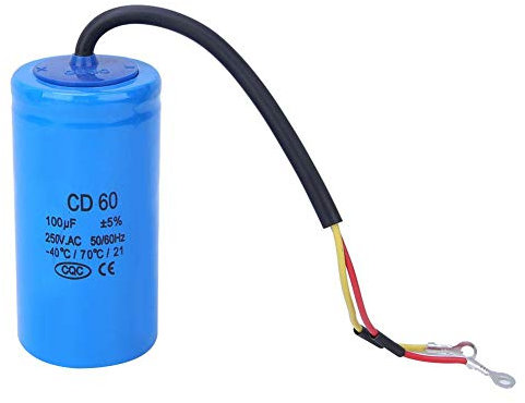 CD60 Motorkondensator, 250V 100uf Schaltkondensator für Kühlschränke, Klimaanlagen, Wechselstrommotoren, Wasserpumpen, Generatoren, Waschmaschinen und Haushaltsgeräte